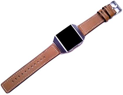 Barna, Fehér Háló Zenekar Kompatibilis Fitbit Ionos Smartwatch Elegáns Bőr Szíj Karkötő (2. Ezüst Színű