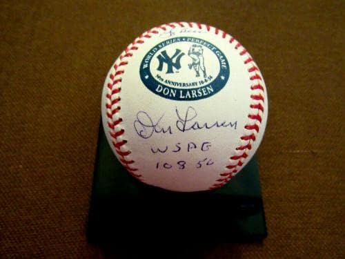 Ne Larsen Yogi Berra Pg 10-8-56 Yankees Aláírt Auto 50 Ann Oml Baseball Szövetség - Dedikált Baseball