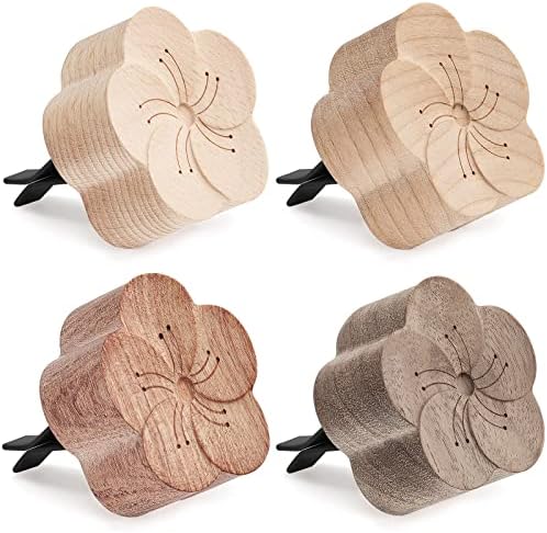 Aroma Fa illóolaj Befúvó 4 Csomag Minimalista Zen Dekoráció Autó Illatosító Virág Diffúzor Autó Diffúzorok