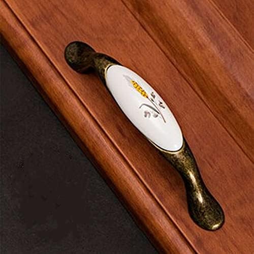 96mm antik réz konyhaszekrény kezelni rustico pastorale kerámia fiók gombot bronz komód szekrény bútor