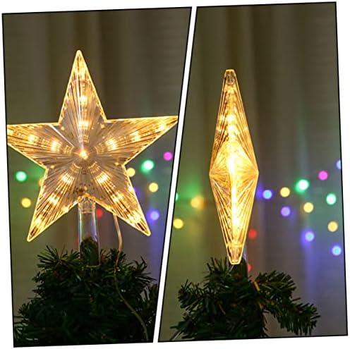 Toyvian 1db Kivilágított karácsonyfa Felső LED karácsonyfa Dekoráció, karácsonyfa Toplisták karácsonyfa