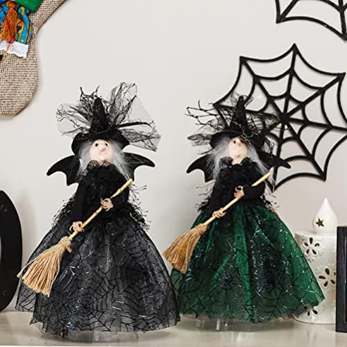 KLEOAD Halloween Boszorkány csúcsdíszt Dekoráció, Összeomlik Boszorkány a Fa Halloween Dekoráció, Fekete
