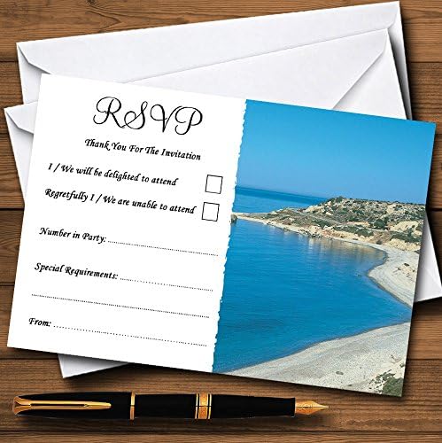 Ciprus Strand Külföldön Személyre szabott MEGHÍVÓ Kártya