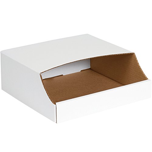 Caja Szállítási Rakható Bin Doboz, 12 x 12, 4 x 1/2, Fehér, 50/Csomag
