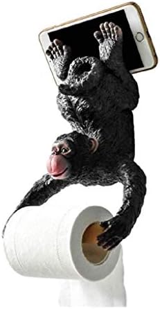 CUJUX Gyanta Wc-Papír Tartó-Dekoratív Fekete Medve Wc-Papír tartó Wc Fali Dekoráció Dekoráció Szobrok,