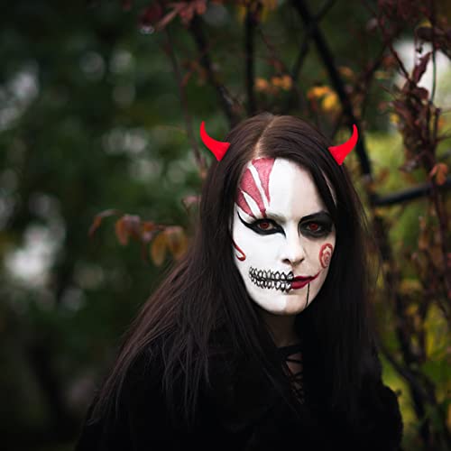 Seiddons 2db Halloween Ördög Szarv hajcsat Vörös Haj Klipek Fejfedőt Cosplay kiegészítők-Tartozékok Party