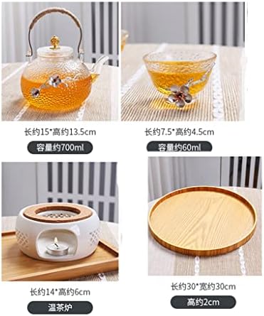 WALNUTA Japán Tea Szett Szűrő Egészségügyi Virág Teáskanna Gyertya Fűtés Tea Tűzhely Gyümölcs Teáskanna