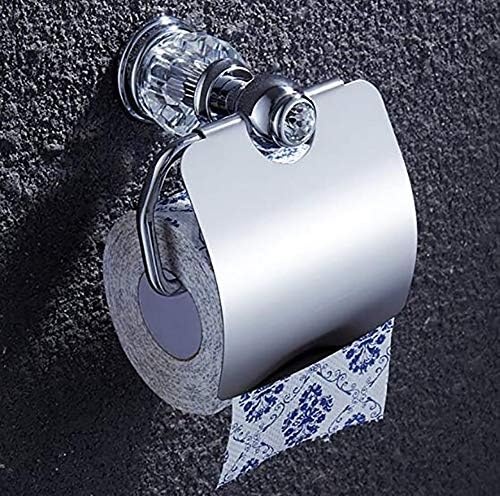 Falra Szerelhető, Kristály Wc Papír Tartó,Vízálló Roll Szövet Jogosultja A Modern Európai Chrome Fürdőszoba