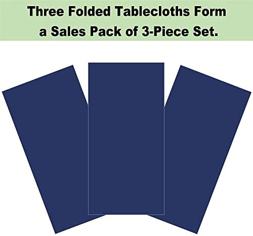 Műanyag sötétkék Abrosz 3 Csomag Eldobható Táblázat tartalmazza 54 x 108 Mély Kék abrosz PEVA Fél Tablecovers