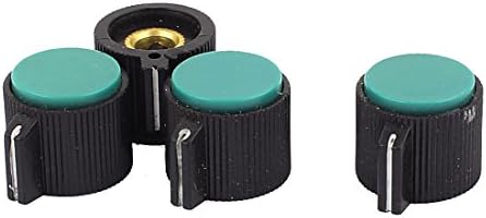 Aexit 6 mm átmérőjű Fali Kapcsolók Tengely Műanyag Rotary Encoder Gomb Kupak 4db Dimmer Kapcsoló Zöld