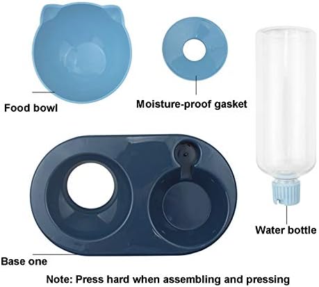 TYI -Automatikus ivókút, 2 az 1-ben Pet Víz, illetve Élelmiszer-Tál, Dupla Macska Tál, 0-15° Dupla Szögben