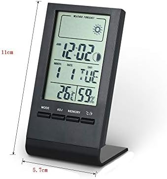 WXYNHHD Mini Digitális Hőmérséklet Páratartalom Mérő Hőmérő Beltéri Páratartalom Mérő Monitor Ébresztőóra