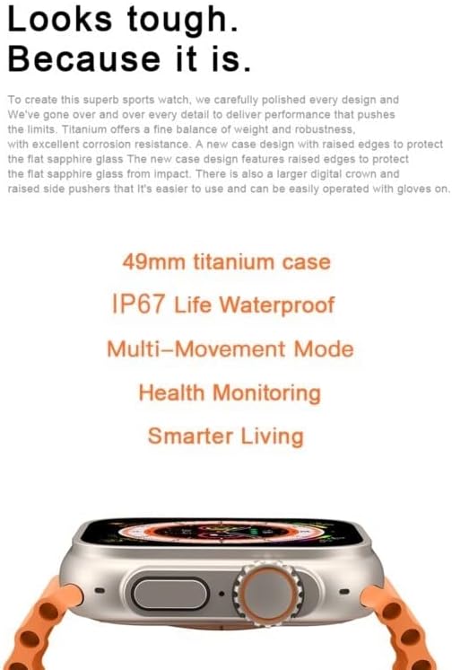 GS Max Ultra Intelligens Karóra Sorozat 8 49mm1.96inch Iránytű NFC BT hangposta Asszisztens pulzusmérő