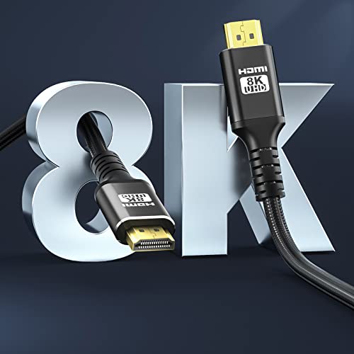 Soonsoonic HDMI 2.1 Kábel 6Ft 8K 48Gbps Ultra High Speed Kábel & 8K@60Hz 4K@120Hz 144 hz eARC Dinamikus