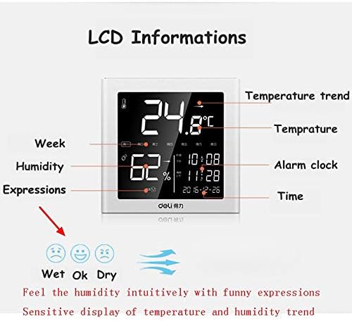 XDKLL LCD Kijelző, Elektromos Hőmérséklet, illetve a Páratartalom Mérő W/Óra Idő Dátum Hőmérő Funkció