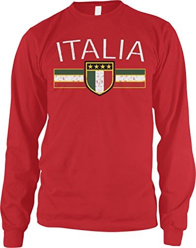 Amdesco Férfi Italia Zászló, Jelvény, Olaszország, olasz Büszkeség Hosszú Ujjú Póló