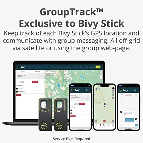 ACR Bivy Stick Műholdas Kommunikátor - Globális kétirányú SMS Szöveges Üzenetek, GPS Nyomkövető, Térképek