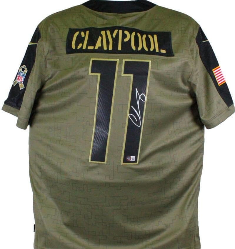 Chase Claypool Steelers Aláírt Nike Tisztelgés Szolgáltatás Limt. Játékos JSY-BAW Holo - Dedikált NFL