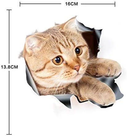 3D-s Cat Matricát - Macska, Autó Ablak Matrica - Kitty Cat Matricát Fali Hűtő - Kiskereskedelmi Csomagolt