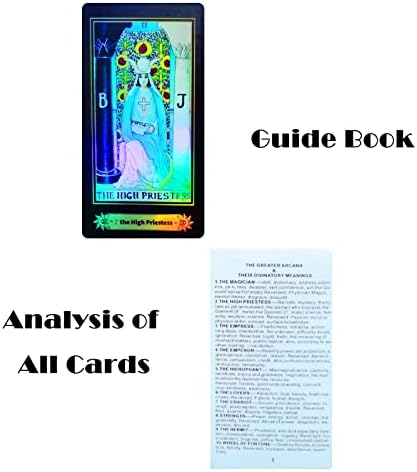 Smoostart 78 Tarot Kártyák Útikönyv, Holografikus Tarot Kártya Pakli Jövőben Mondom Játék Színes Doboz