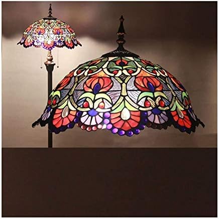 Padlón A Lámpa Álló Lámpa, Nappali, Hálószoba Tiffany 16 Colos Európai Gyönyörű Vintage Stílusú Ólomüveg